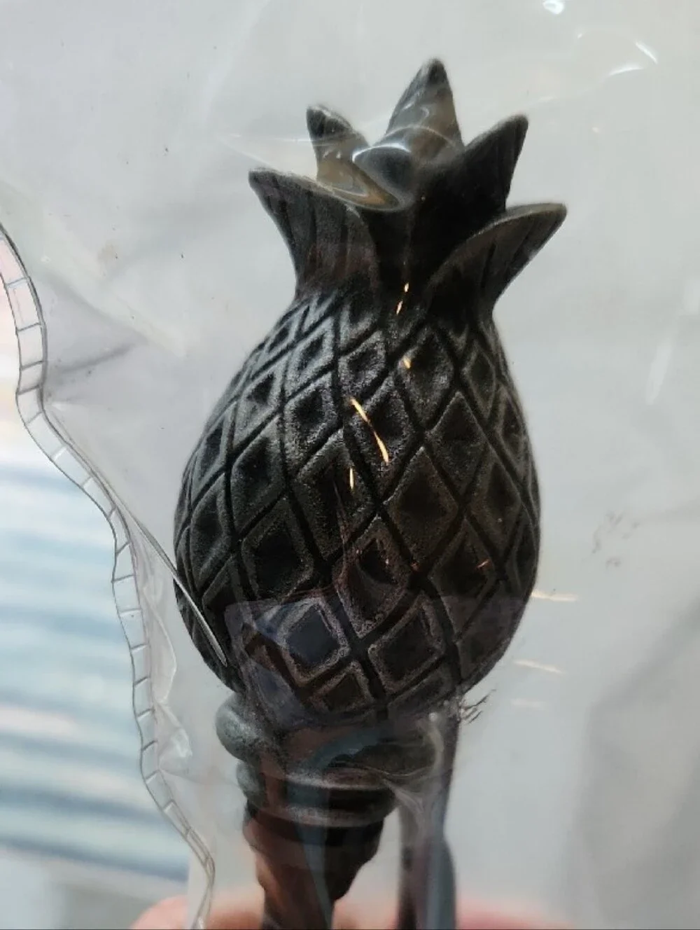 Decorative Pineapple Curtain Tiebacks in Dark Bronze - Set of 2